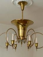 Art deco kroonluchter, Huis en Inrichting, Ophalen, Gebruikt, Glas