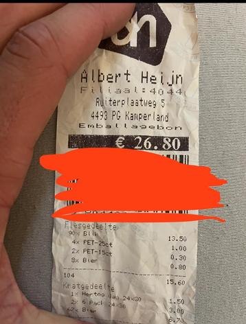 Statiegeld bon ah kamperland beschikbaar voor biedingen