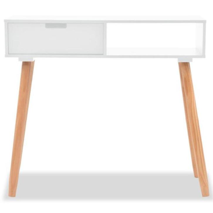 Wandtafel 80x30x72 cm massief grenenhout wit, Kinderen en Baby's, Kinderkamer | Stapelbedden en Hoogslapers, Nieuw, Ophalen of Verzenden