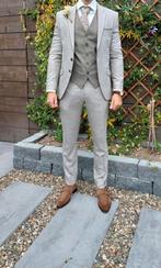 Trouwpak beige M, Ophalen of Verzenden, Zo goed als nieuw, Wit, Ivoor of Crème, Trouwpak