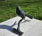 1 MUS OP TAK / Bronzen beeld / groen, Dierenbeeld, Nieuw, Info@huisentuindecoratiemarie.nl, Huis en tuin decoratie marie