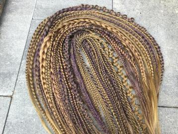 Synthetische vlechten DE blond bruin 36 stuks DE 50 cm lang beschikbaar voor biedingen