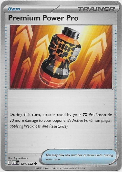 Mega Evolution,  Premium Power Pro [uncommon] 124/132, Ophalen of Verzenden, Nieuw, Losse kaart