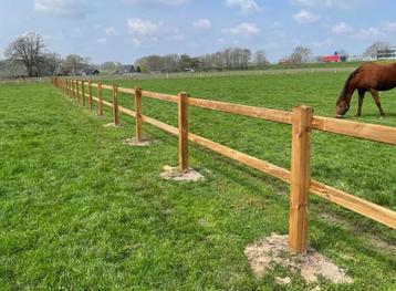 23. Houten hekwerk | hekwerken | paarden omheining  beschikbaar voor biedingen