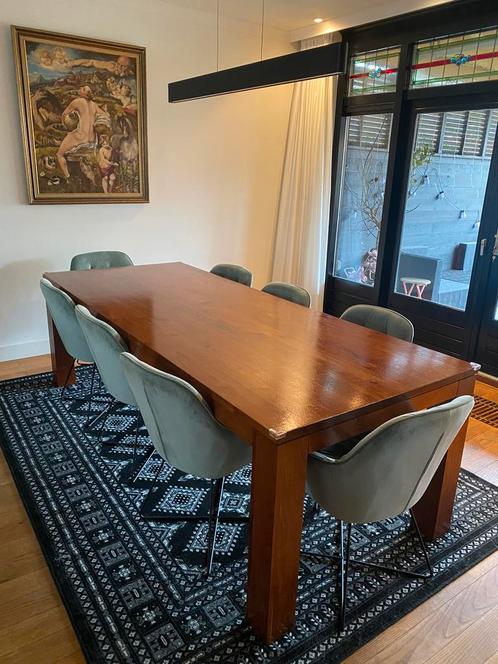 Grote eettafel 6-10 persoons, Huis en Inrichting, Tafels | Eettafels, Zo goed als nieuw, 100 tot 150 cm, 200 cm of meer, Vijf personen of meer