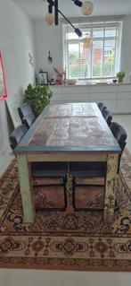 Eetafel 220x90., Huis en Inrichting, Tafels | Eettafels, Ophalen, Gebruikt, 200 cm of meer, 50 tot 100 cm