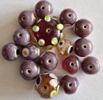 Lampwork lila glas kralen 10-20 mm, Verzenden, Nieuw, Kraal