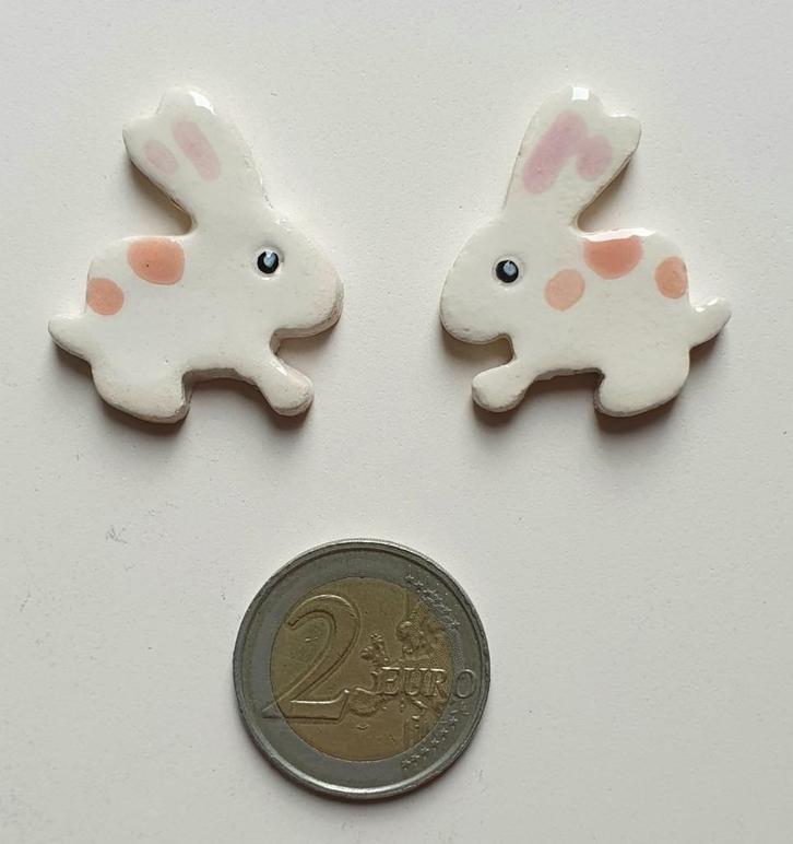 Mozaïek steentjes handgemaakte keramiek konijntjes, W1C, Hobby en Vrije tijd, Knutselen, Nieuw, Materiaal, Ophalen of Verzenden