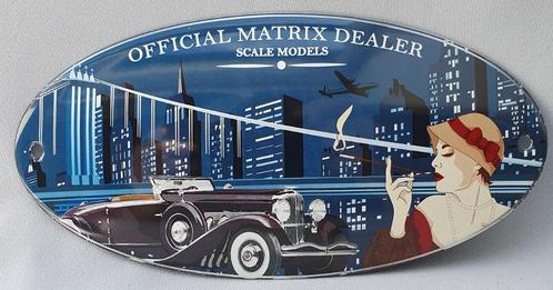 Emaille deurpostje Matrix dealer, Verzamelen, Merken en Reclamevoorwerpen, Zo goed als nieuw, Reclamebord, Ophalen of Verzenden