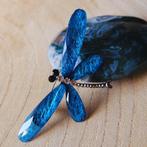 Broche, Speldje, Blauwe libelle, Cadeau, Verzamelen, D, Overige materialen, Ophalen of Verzenden, Zo goed als nieuw