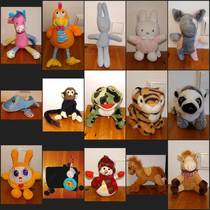 Verschillende pluche knuffels knuffel dieren beesten, Kinderen en Baby's, Speelgoed | Knuffels en Pluche, Ophalen of Verzenden