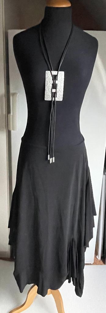 zwarte Marithé + François Girbaud rok maat 40/42, Kleding | Dames, Rokken, Zo goed als nieuw, Maat 38/40 (M), Zwart, Onder de knie