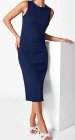 Donkerblauwe crinkle jurk maat 40, Maat 38/40 (M), Blauw, Nieuw, Ophalen of Verzenden