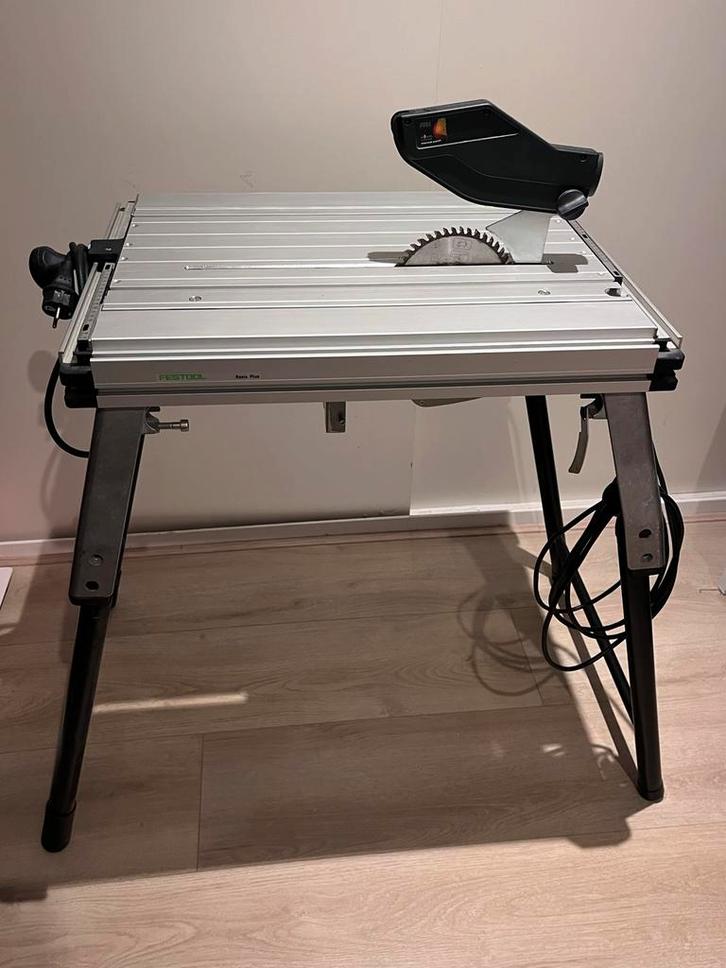 Festool Zaagtafel Basis Plus 1A/T met toebehoren, Doe-het-zelf en Verbouw, Gereedschap | Zaagmachines, Gebruikt, Cirkelzaag, 1200 watt of meer