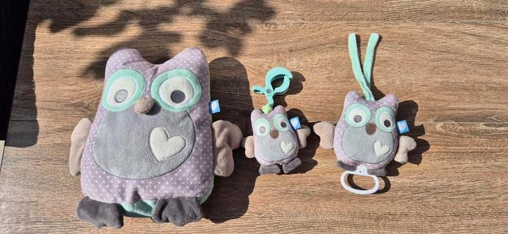 Tiamo Uilen Knuffel Set - 3 Stuks, Kinderen en Baby's, Speelgoed | Knuffels en Pluche, Gebruikt, Overige typen, Ophalen of Verzenden