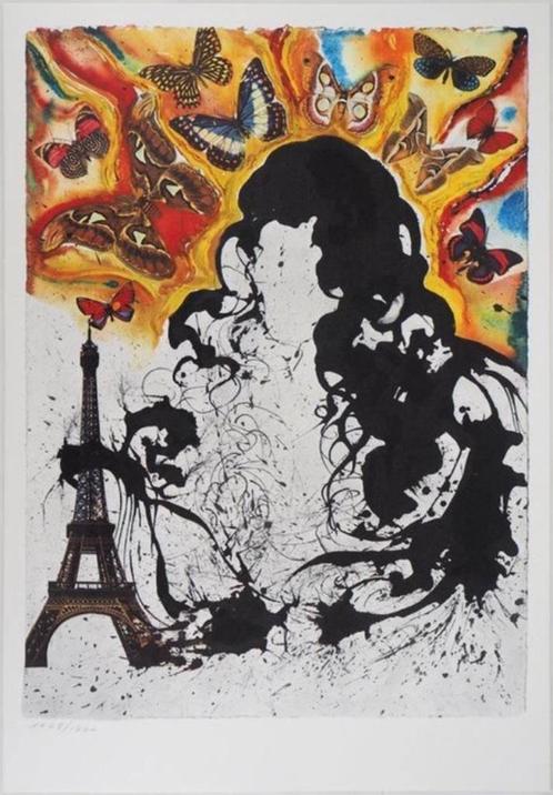 Originele heliogravure van Salvador Dali 'Paris' (petit modè, Antiek en Kunst, Kunst | Litho's en Zeefdrukken, Ophalen of Verzenden