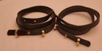 2 Zwarte Leren Riemen met Gouden Gespen, Kleding | Dames, Riemen en Ceinturen, Ophalen of Verzenden, Zo goed als nieuw, Zwart