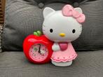 Zgan gebruikt, maar werkende Hello Kitty klok en spaarpot, Verzamelen, Spaarpotten, Ophalen, Zo goed als nieuw, Kunststof, Strip- of Tekenfilmfiguur