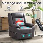 Elektrische Massage Sta-Op-Stoel. Relaxstoel Met Lift Grijs., Huis en Inrichting, Fauteuils, Ophalen of Verzenden, Nieuw