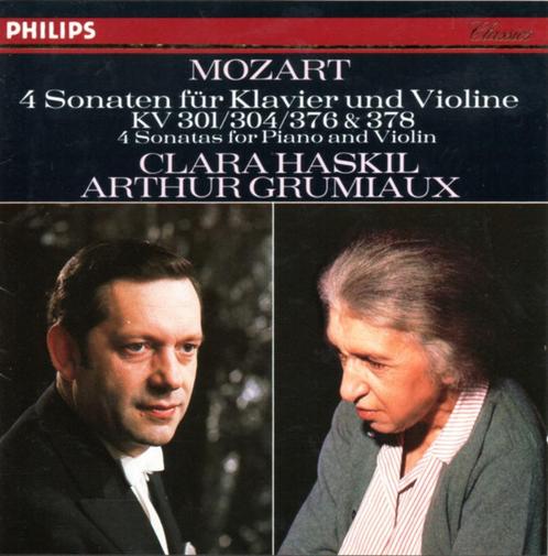 MOZART 4 sonaten fur klavier und violine CD HASKIL GRUMIAUX, Cd's en Dvd's, Cd's | Klassiek, Gebruikt, Kamermuziek, Classicisme