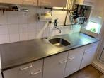 Rvs keukenblad aanrechtblad, Huis en Inrichting, Keuken | Keukenelementen, Ophalen, Gebruikt, Overige kleuren, 200 cm of meer