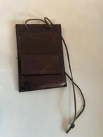 Reisportemonnee, nektasje, leer, donkerbruin, Ophalen of Verzenden, Gebruikt, Bruin, Leer