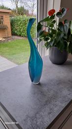 Designvaas glas, Blauw, Ophalen of Verzenden, Minder dan 50 cm, Glas