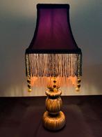 Bohemian velvet groene lampenkap met murano kralen, 25 tot 50 cm, Nieuw, Ophalen of Verzenden, Overige vormen