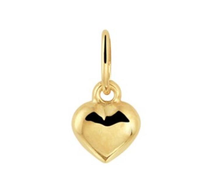 Gouden mini Hartje (5 x 5.5 mm) - 14 karaat goud, Sieraden, Tassen en Uiterlijk, Kettinghangers, Nieuw, Goud, Goud, Hart, Ophalen of Verzenden
