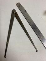 passer en stalen meetlat, Ophalen of Verzenden, Zo goed als nieuw, Afstand