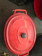 Pan met Warmhouder - Cocotte, Huis en Inrichting, Keuken | Potten en Pannen, Gebruikt, Gietijzer, Keramische plaat, Ophalen