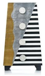 Lam Lee Memphis Style zilveren en gouden laden, Gebruikt, 5 laden of meer, 100 tot 150 cm, 25 tot 50 cm