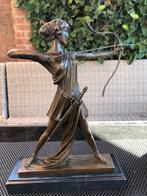 bronzen godin Diana v jacht met boog, Antiek en Kunst, Kunst | Beelden en Houtsnijwerken, Ophalen of Verzenden