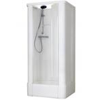 Intersan Thermotub douchecabine alum. wit m/deur diamantglas, Ophalen, Gebruikt, Douche