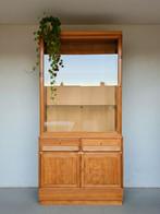 Antieke eiken museumkast vintage vitrinekast winkelkast kast, Ophalen of Verzenden
