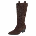Dames cowboy western laarzen donkerbruin 36 37 38 39 40 41, Info@lunamex.com, Hoge laarzen, Nieuw, Lunamex Trading