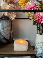 Theelichthouder bergkristal, Verzamelen, Ophalen of Verzenden, Mineraal