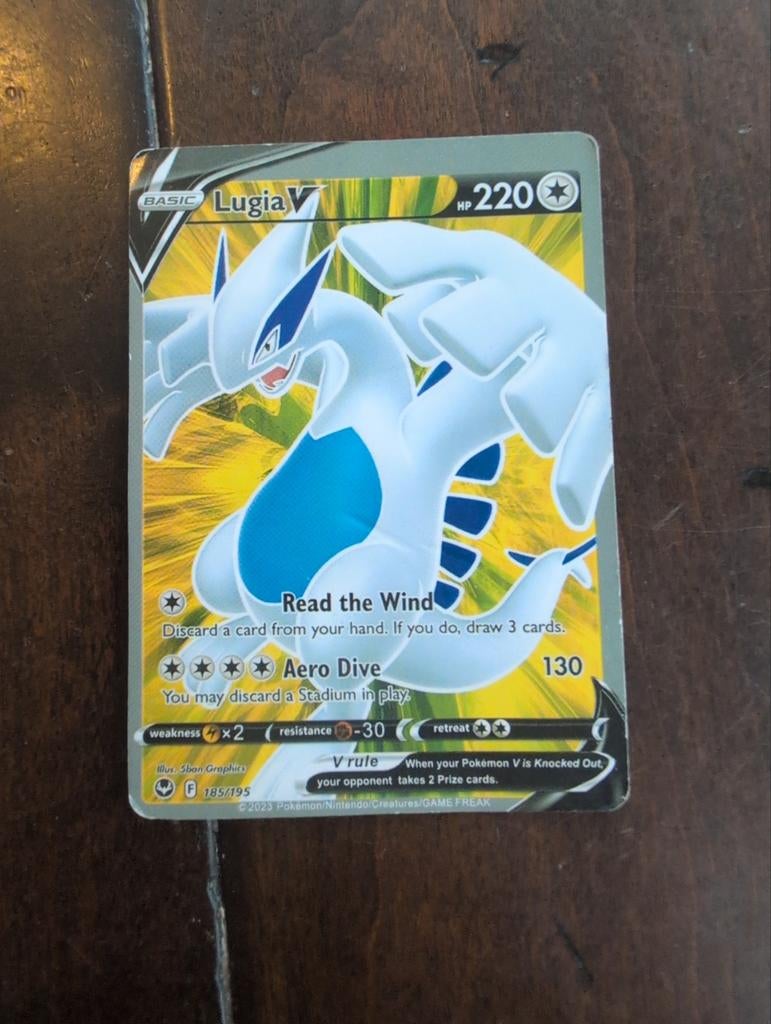 Pokémon Kaart - Lugia V - Zeldzaam!, Ophalen of Verzenden, Zo goed als nieuw, Losse kaart, Foil