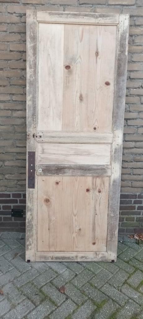 deuren, Doe-het-zelf en Verbouw, Deuren en Horren, Gebruikt, Binnendeur, 200 tot 215 cm, 80 tot 100 cm, Hout, Schuifdeur, Ophalen