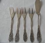 4 Gero 635 Oud Hollandsch verzilverde taartvorkjes, Antiek en Kunst, Ophalen of Verzenden