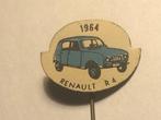 Metalen RENAULT R4 1964 Automodel Speld (Blauw/Wit/Zwart)., Transport, Speldje of Pin, Zo goed als nieuw, Verzenden