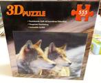 3 D PUZZEL V 2 WOLFEN 555 STUKJES , KERSTPUZZEL 99 ST, Verzenden, Minder dan 500 stukjes, Zo goed als nieuw, Legpuzzel