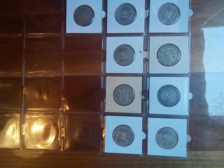 1 gulden 1892 1897 1907 1908 1912 1913 1914 1915 1916 lot, Postzegels en Munten, Munten | Nederland, 1 gulden, Koningin Wilhelmina
