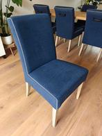 2 eetkamerstoelen, Huis en Inrichting, Stoelen, Ophalen, Twee, Blauw, Zo goed als nieuw