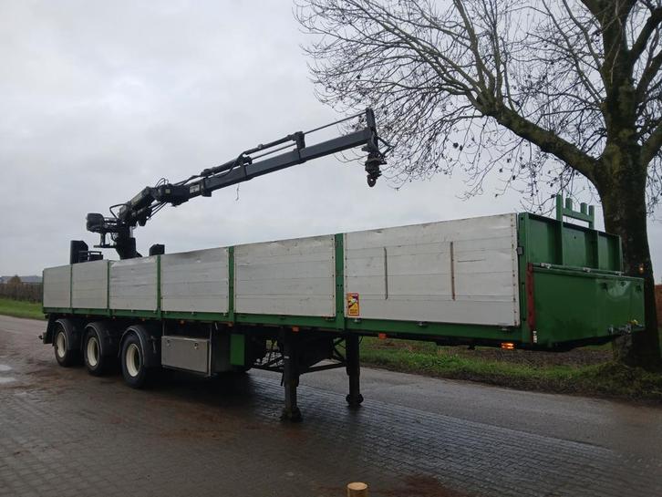 Floor.kraan / stenentrailer met haib kraan 165 f3 roller., Auto's, Vrachtwagens, Bedrijf, Ophalen
