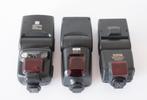 Drie flitsers voor Nikon met bijbehoren, Ophalen, Gebruikt, Nikon, Kantelbaar