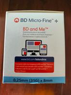 BD Micro Fine insuline naaldjes 0,25mm(31G) x 8mm, Diversen, Ophalen of Verzenden, Zo goed als nieuw