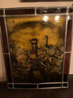 Glas in lood 28x34 cm, Doe-het-zelf en Verbouw, Glas en Ramen, Ophalen of Verzenden, Zo goed als nieuw, Minder dan 80 cm, Glas in lood