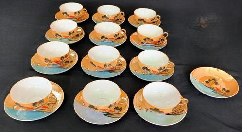 Japanse porseleinen koffieset/handgeschilderd (ca. ’20-'30), Antiek en Kunst, Antiek | Porselein, Ophalen