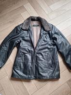 Bugatti leren herenjas maat L met teddy kraag - Nieuw!, Kleding | Heren, Jassen | Zomer, Maat 52/54 (L), Bugatti, Zwart, Nieuw